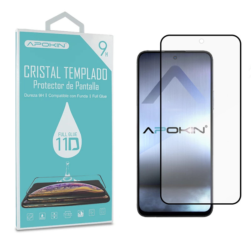 Cristal templado Full Glue 11D Premium Honor X7B Protector de Pantalla Curvo Negro