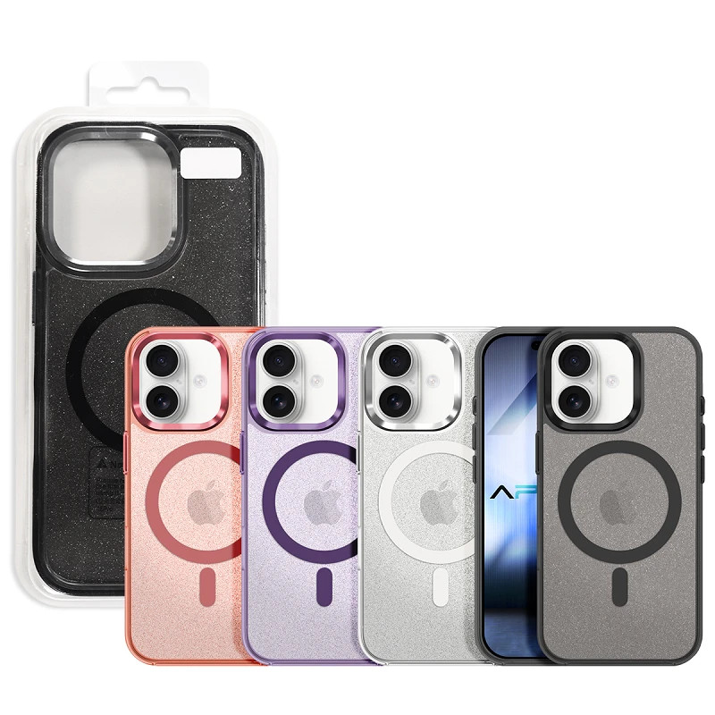 Funda Purpurina Borde con Magsafe iPhone 15 Pro Max 4 Colores