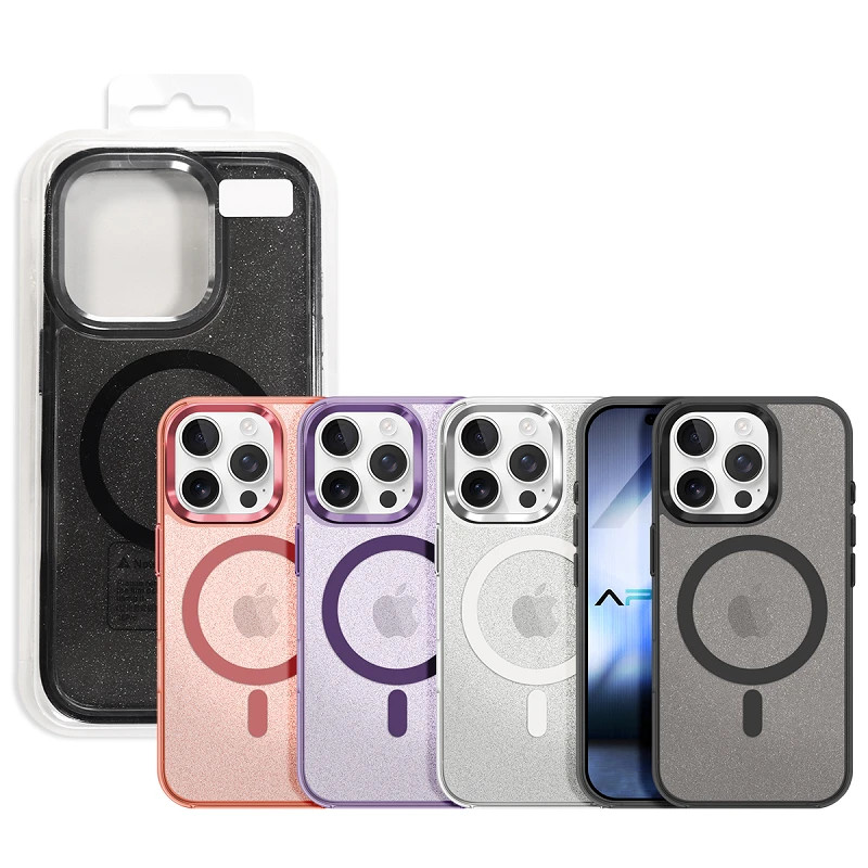Funda Purpurina Borde con Magsafe iPhone 14 Pro 4 Colores