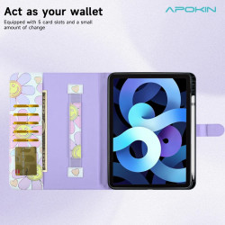 Funda Dibujos para iPad Air 5/6/8 9.7 con Soporte para Lápiz 4 Diseños