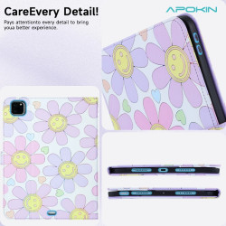 Funda Dibujos para Samsung Tab A9 con Soporte para Lápiz 4 Diseños
