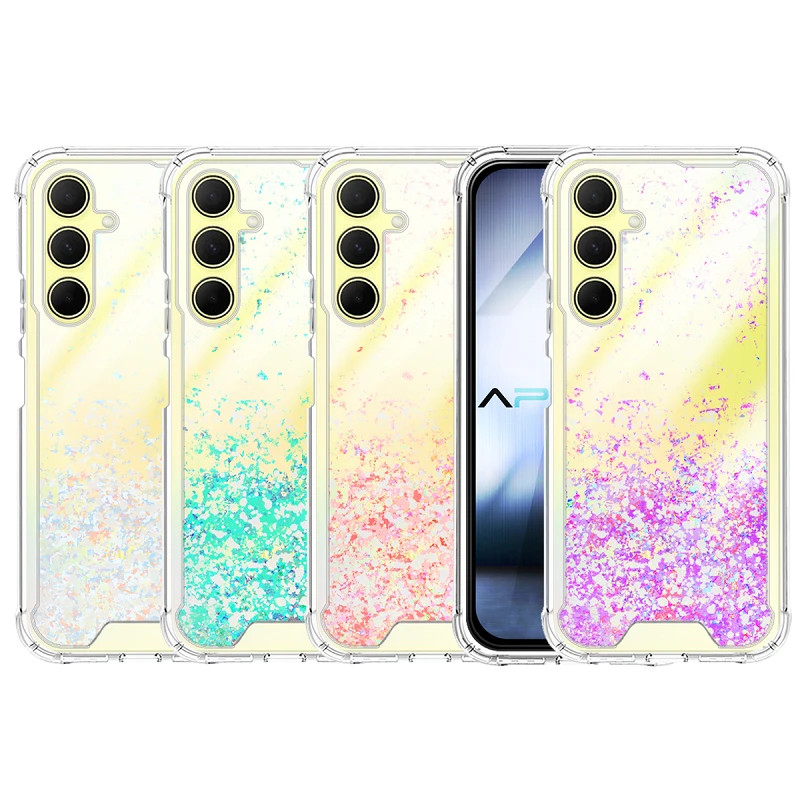 Funda Gel transparente purpurina Samsung A35 4 -Colores