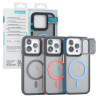 Funda Magsafe Smoked Con Cubre Camara iPhone 15 Pro Max 3-Color