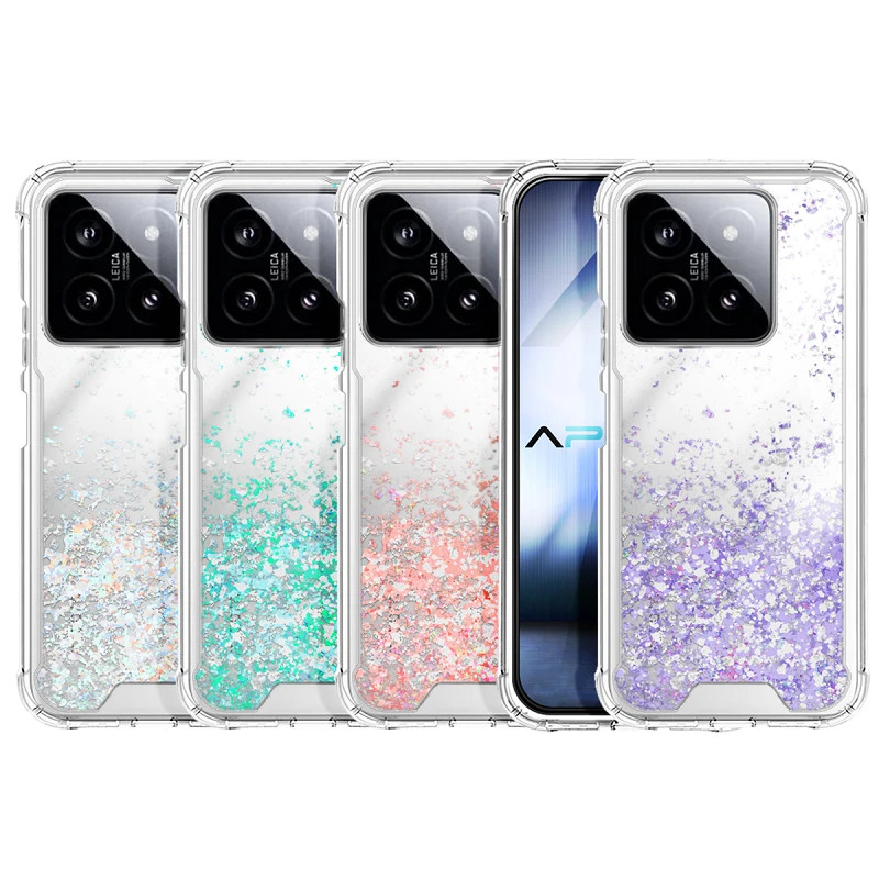 Funda Gel transparente purpurina Xiaomi Mi 14T 4 -Colores