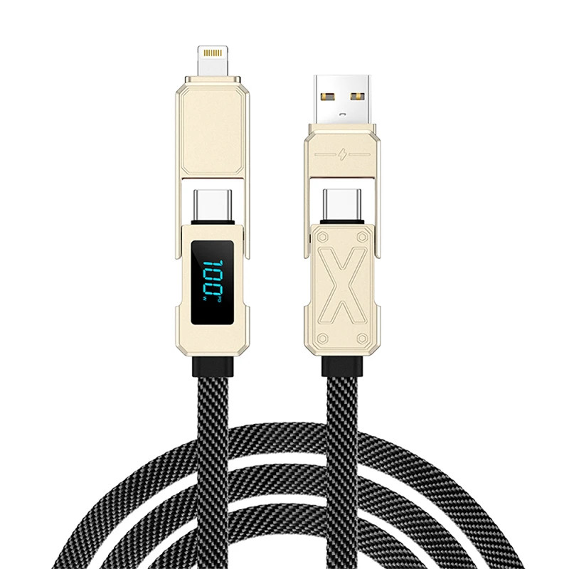 Wiwu Cable 4en1 Tipo-C/Lightning C039 100W Titan 1.5M Blanco