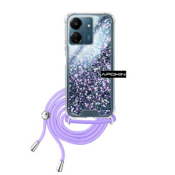 Funda Gel transparente con Cordón Xiaomi Redmi 13C 4-Colores