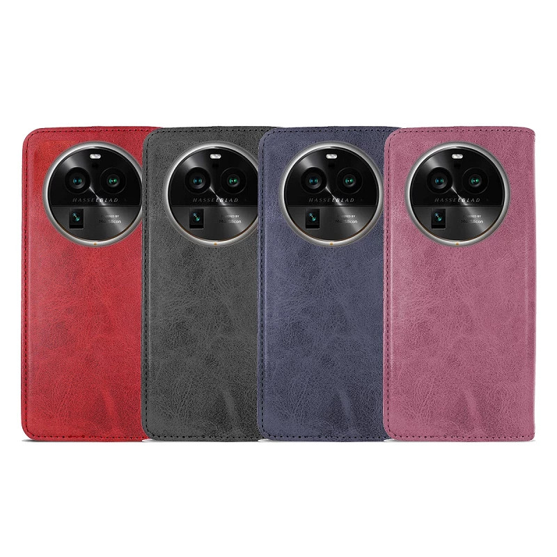 Funda Tapa con Tarjetero Oppo Find X6 Polipiel - 4 Colores