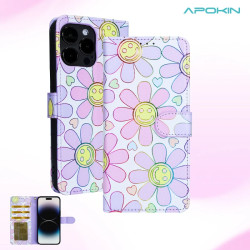 Funda Tapa con Tarjetero iPhone 15 - 4 Dibujos