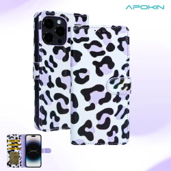 Funda Tapa con Tarjetero iPhone 15 Pro Max - 4 Dibujos