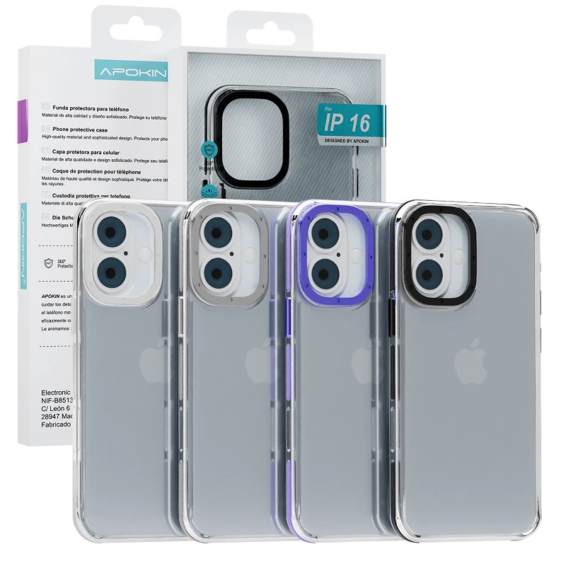 Funda Apokin Reforzada Iphone 16 Plus 4 Colores