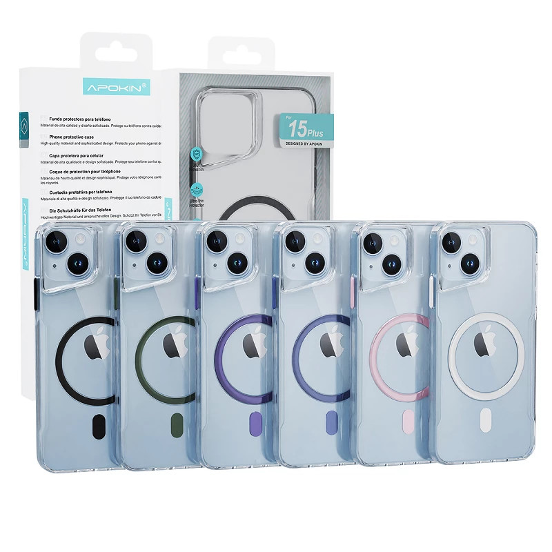 Funda con Magsafe Transparente Apokin iPhone 16 6 Colores