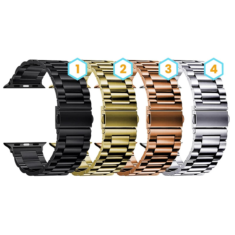 Correa Acero Ancha Universal 22mm - 4 Colores