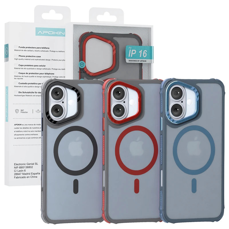 Funda Smoked Magsafe Rock Apokin Samsung A14 3-Color