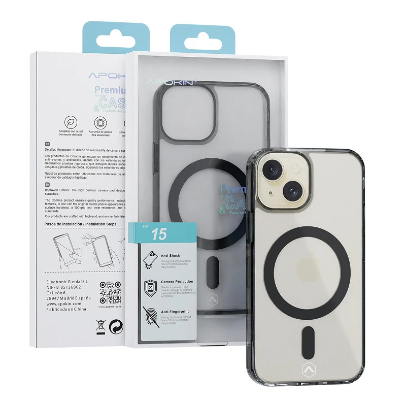 Funda Exclusiva Apokin iPhone 16 Pro Max Magsafe Negro