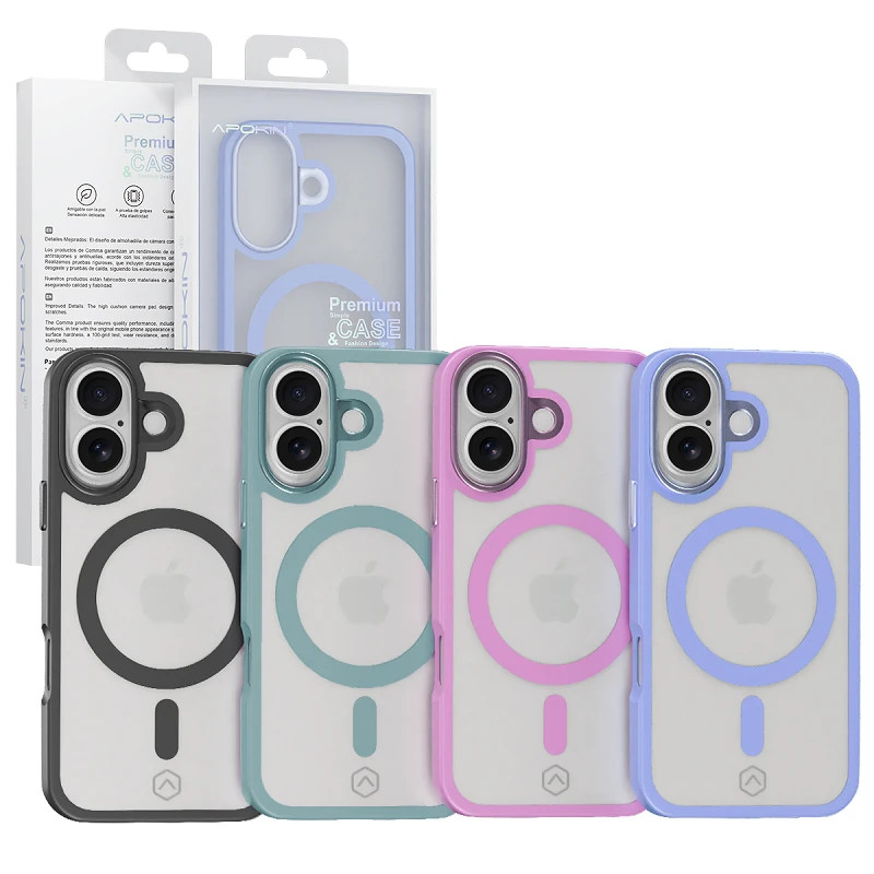 Funda Smoked Aluminio iPhone 16 Plus Magsafe 4-Color