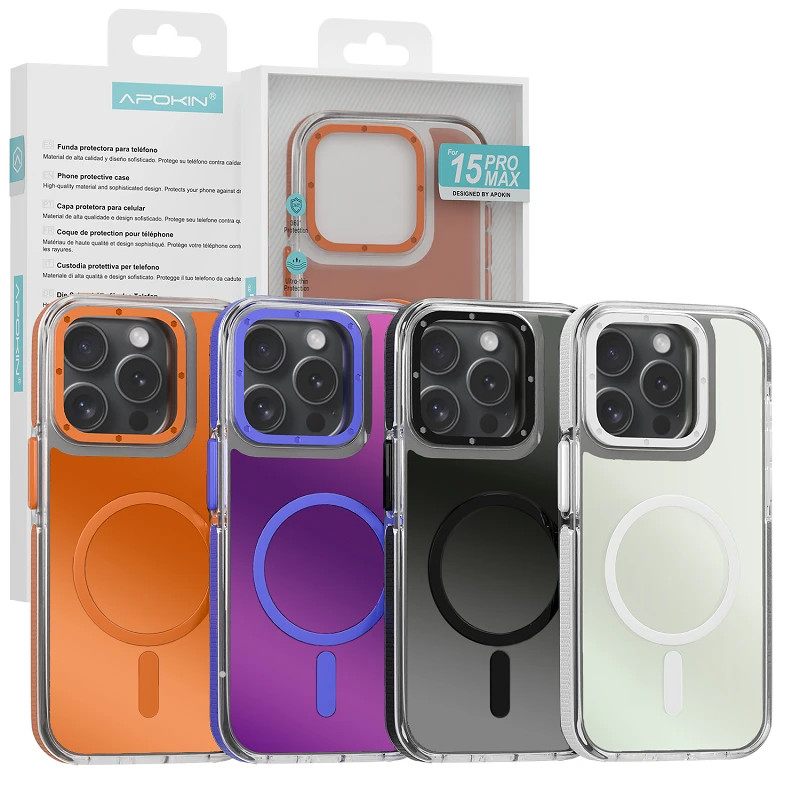 Funda Camaleon Apokin iPhone 15 Pro Max Magsafe 4 Colores